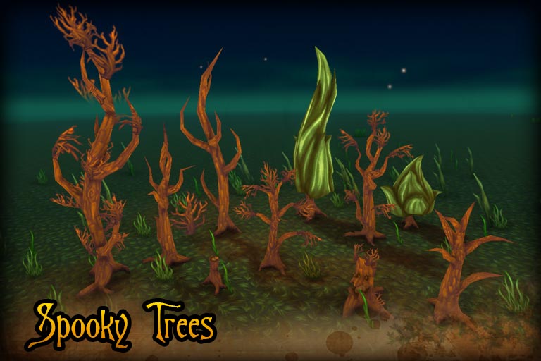 spooky cemetery bundle spooky trees unity 3d sauce