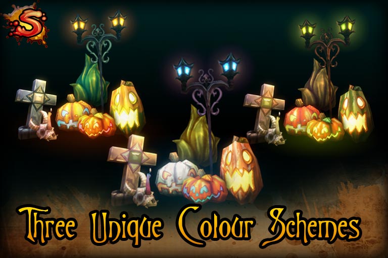 spooky cemetery bundle colors unity 3d sauce